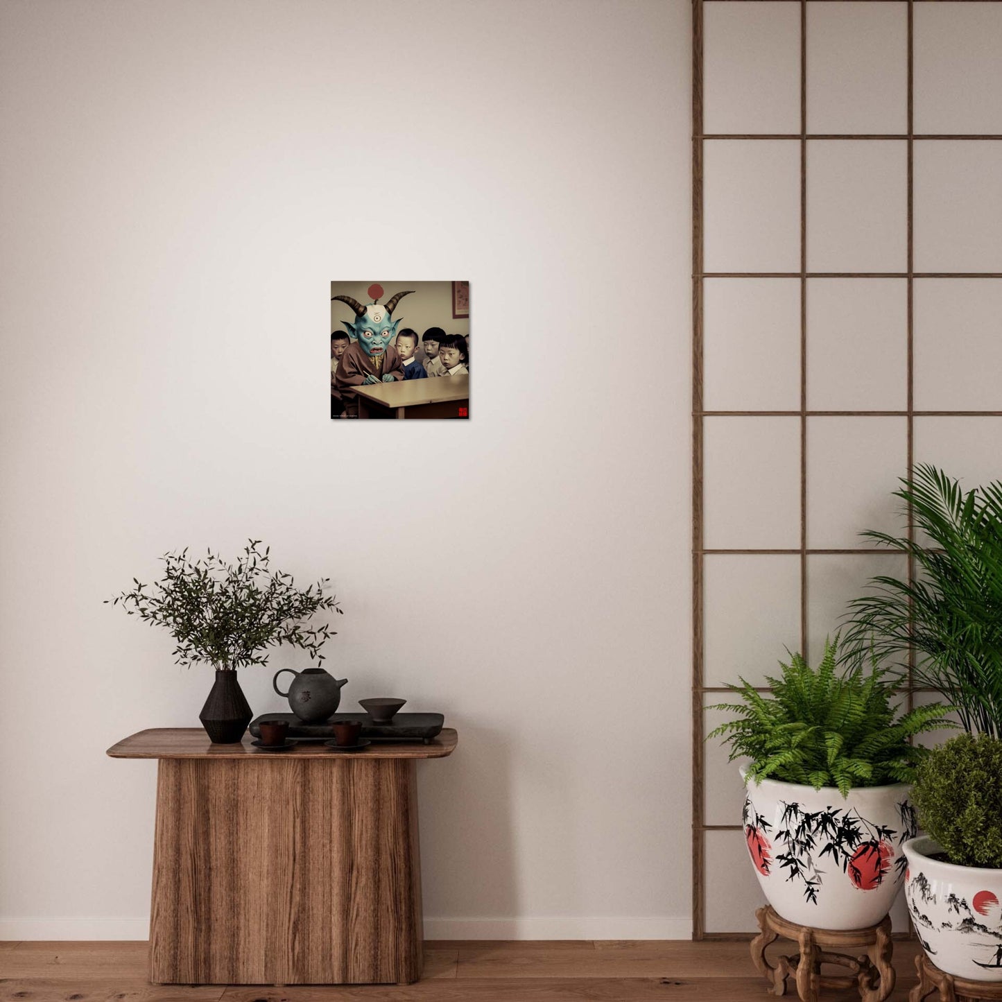 学校の妖怪 (Yōkai at school) Premium Matte Paper Poster