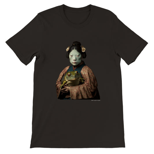 蛙女房 (Kaeru nyōbō) Premium Unisex Crewneck T-shirt Dark Colors