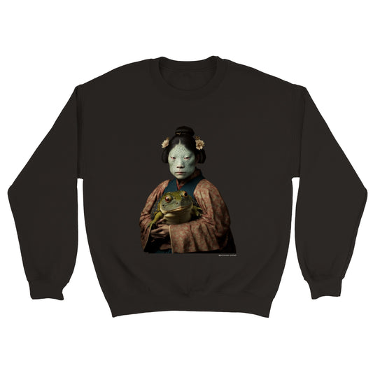 蛙女房 (Kaeru nyōbō) Classic Unisex Crewneck Sweatshirt Dark Colors