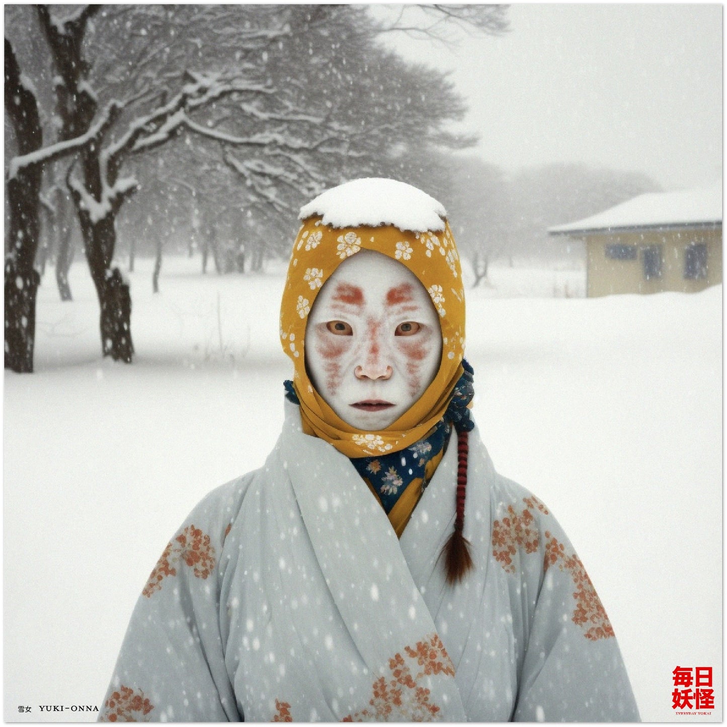 雪女 (Yuki-onna) Premium Matte Paper Poster