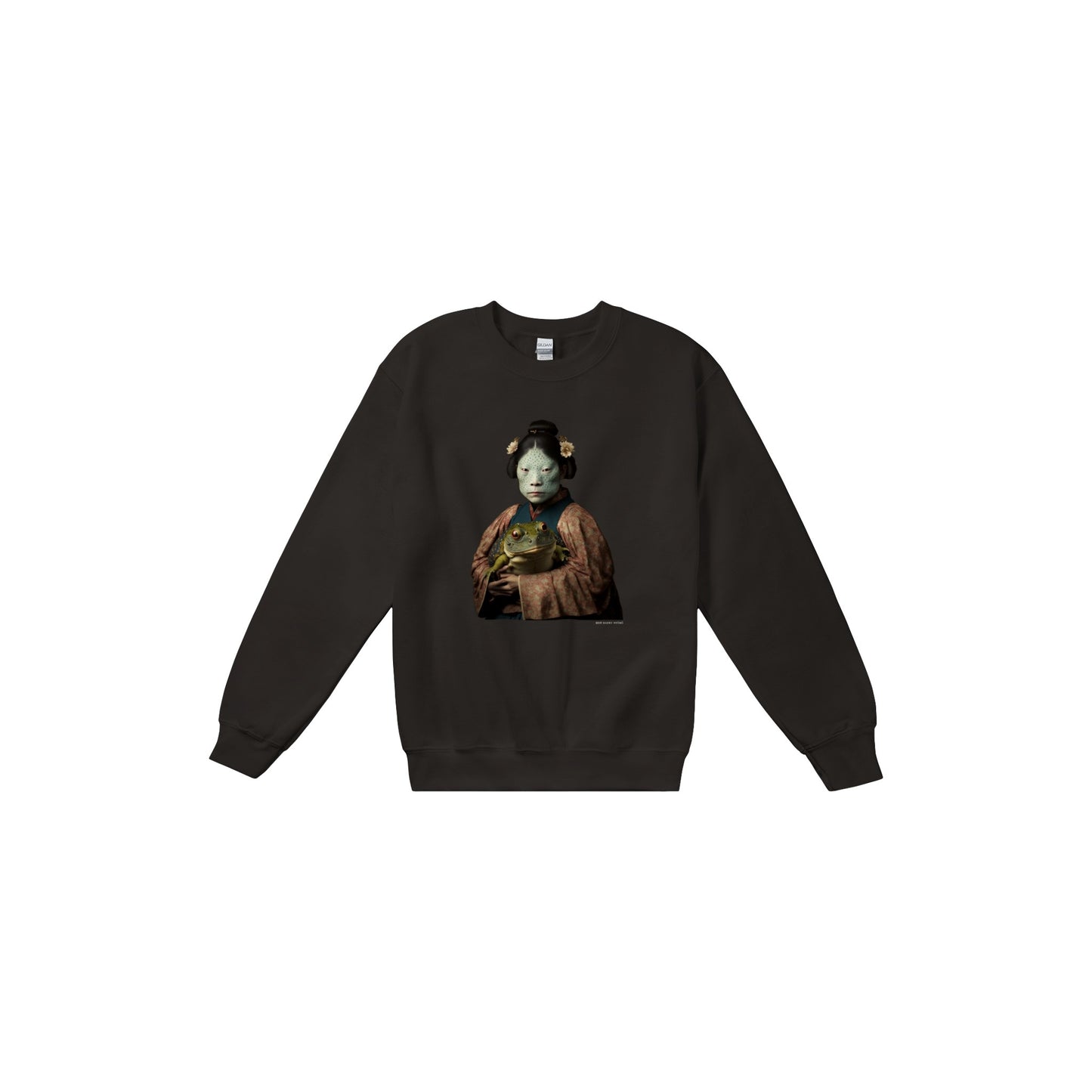 蛙女房 (Kaeru nyōbō) Classic Unisex Crewneck Sweatshirt Dark Colors