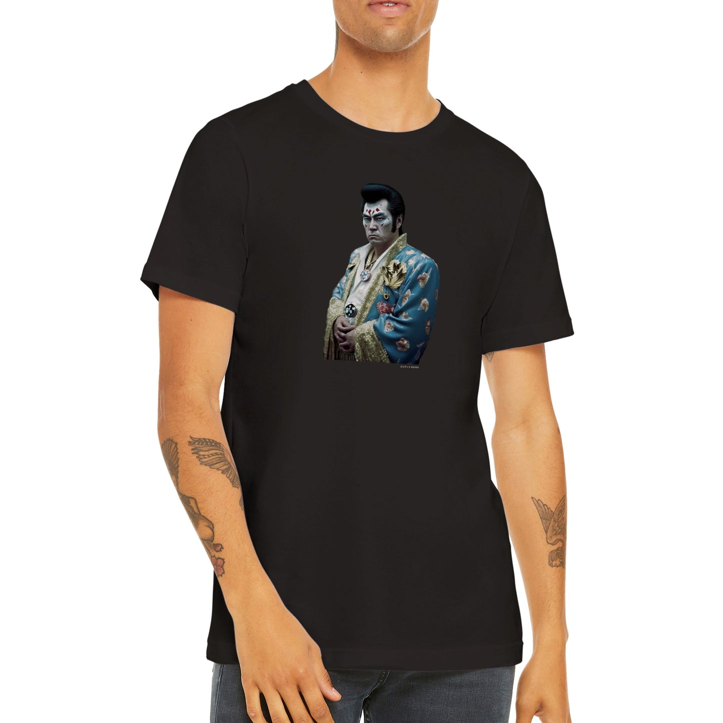 エルヴィス (Elvis) Premium Unisex Crewneck T-shirt Dark Colors